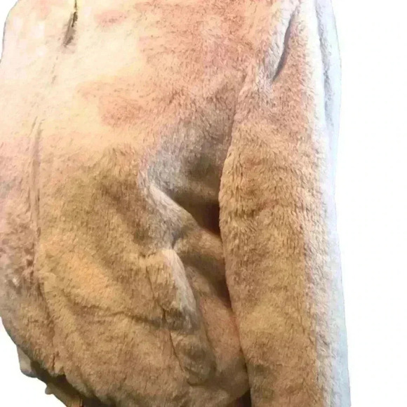 Love Tree Light Pink Soft Faux Fur Fluffy Bomber Coat Jacket Women Size Large - Picture 6 of 15